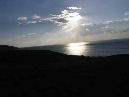 The sun hid behind a cloud