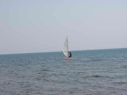 Windsurfer in the distance