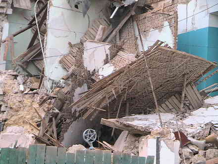 The ruins of the sanatorium of the Ministry of Defence