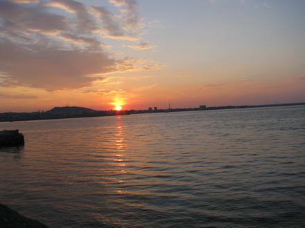 The sunset. View of Theodosia