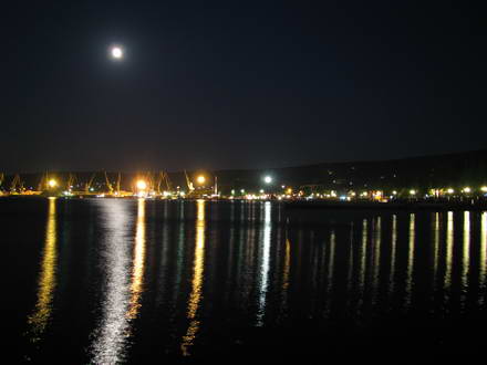 Port at night