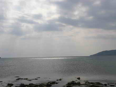 Sunbeams on the sea