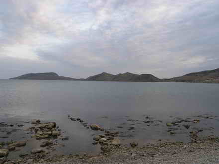 Sea and sky turned gray