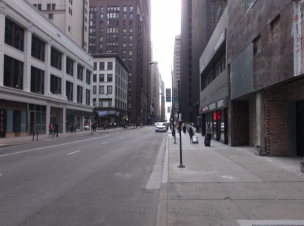 Deserted streets of Manhattan